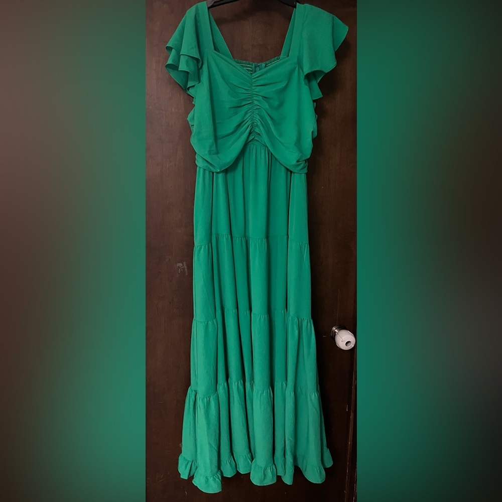Ivy City Co Kelly Green Dress 1x